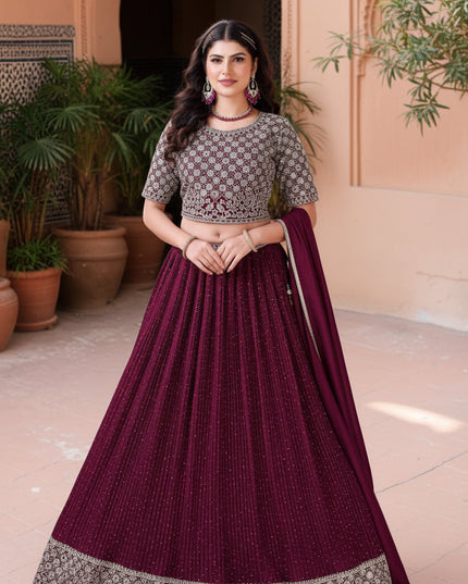 Chinon silk Lehenga set