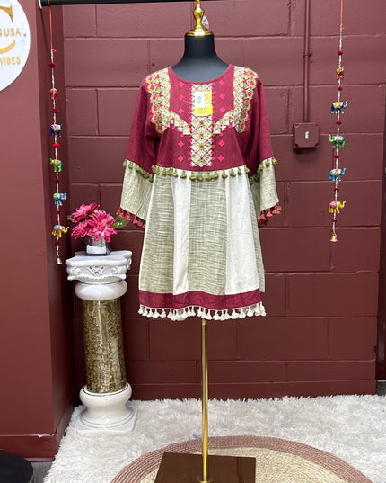 Cotton peplum top : garba