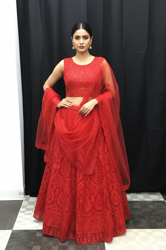 Red lehenga Choli set
