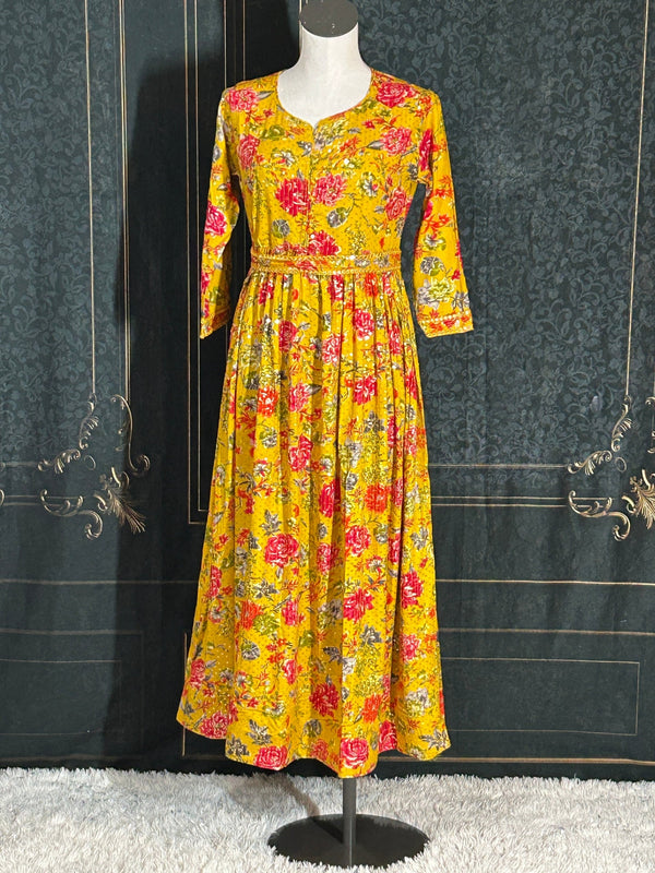 Rayon long kurti | digital print by Kurti Connection USA