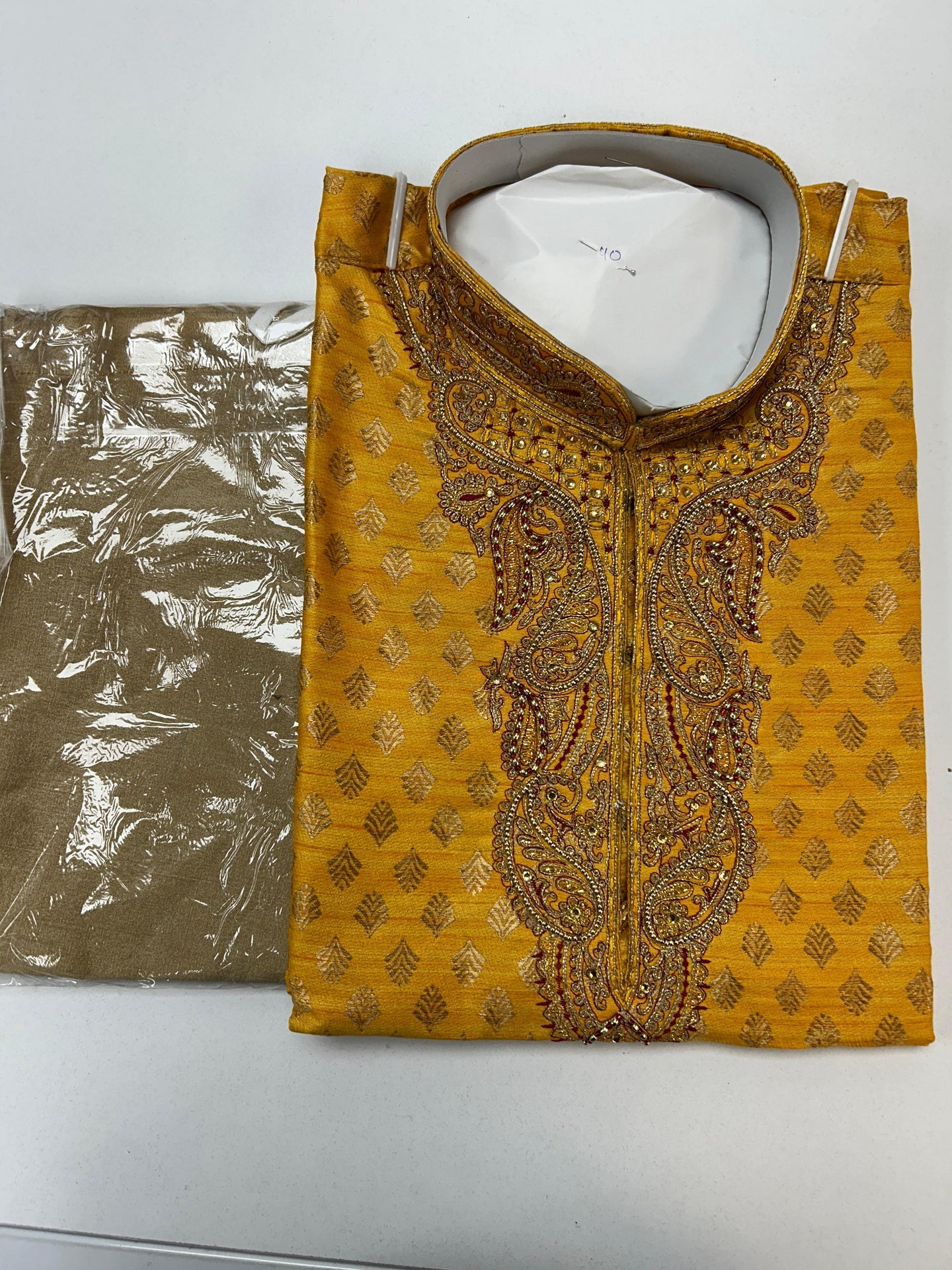 Yellow : Kurta pajama set by Kurti Connection USA