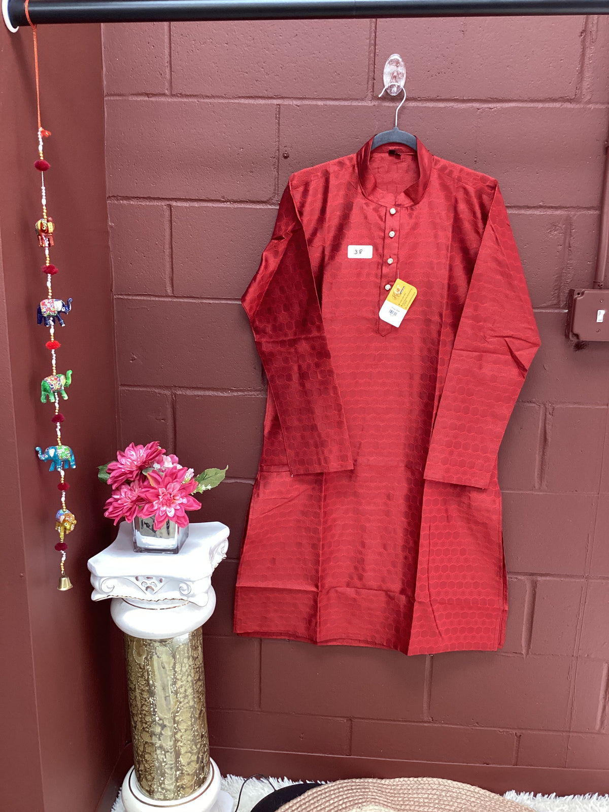 Maroon mens kurta with pant