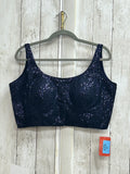 Blue sleeveless blouse