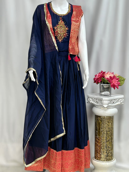 Silk lehenga Choli set - Kurti Connection USA