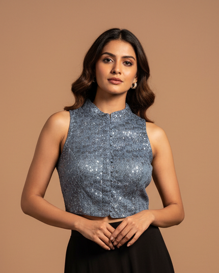 Halter neck blouse - Kurti Connection USA