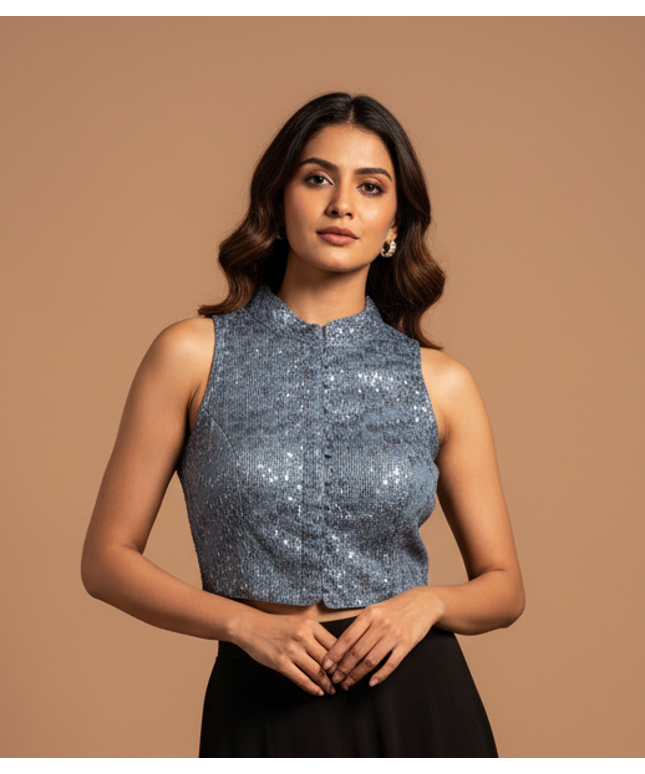 Halter neck blouse - Kurti Connection USA