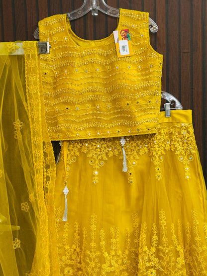 Yellow lehenga Choli set - Kurti Connection USA