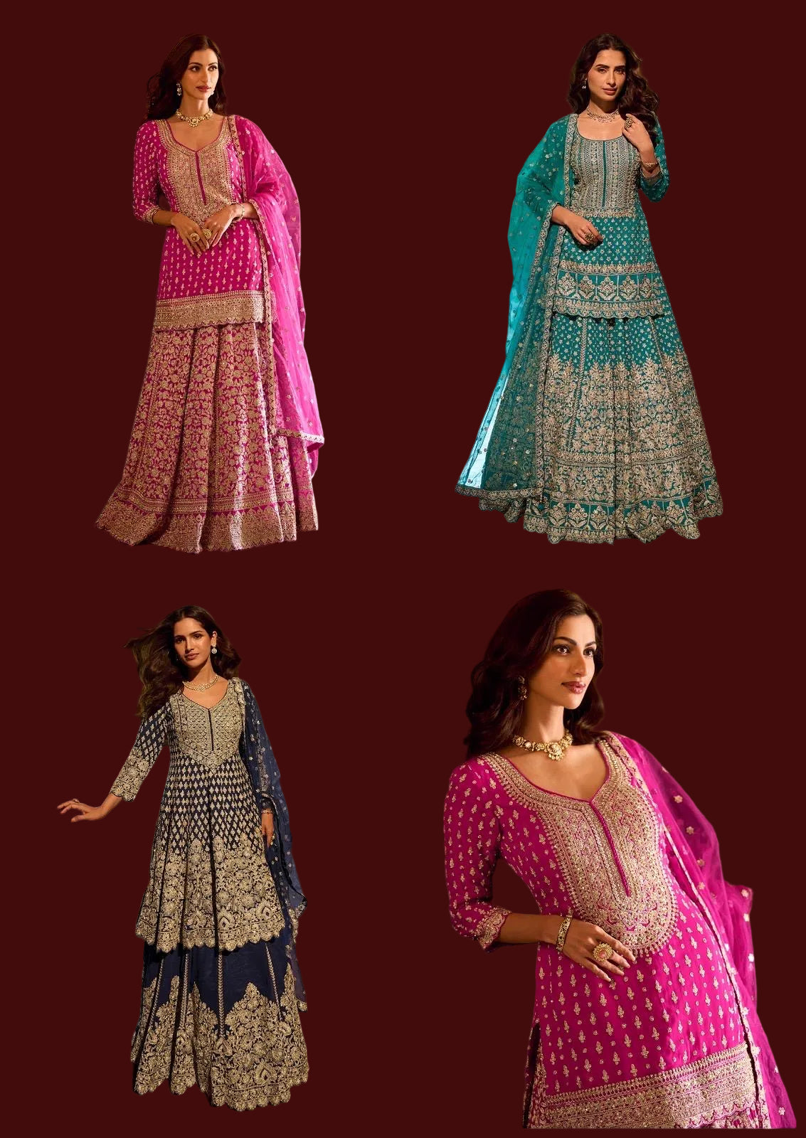 Sureena: designer lehenga Choli sets by Kurti Connection USA