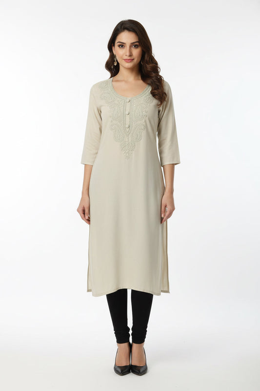 Rayon Embroidered Kurti