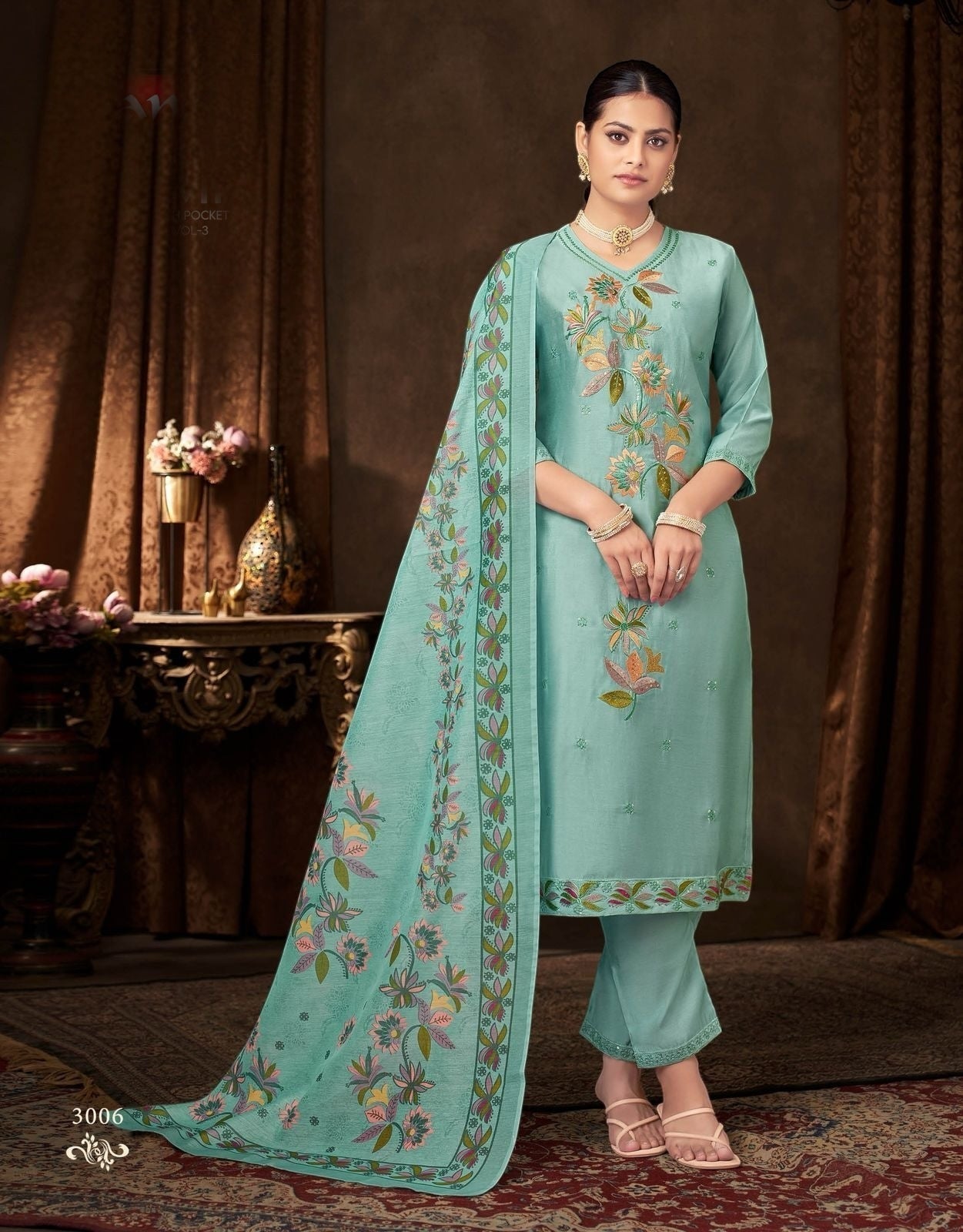 Modal silk Kurti set - Kurti Connection USA