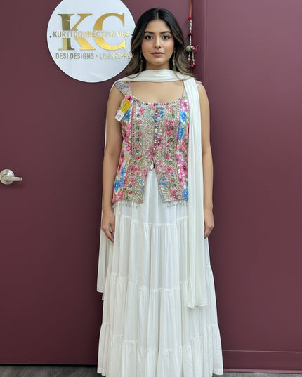 Floral co ord set with skirt