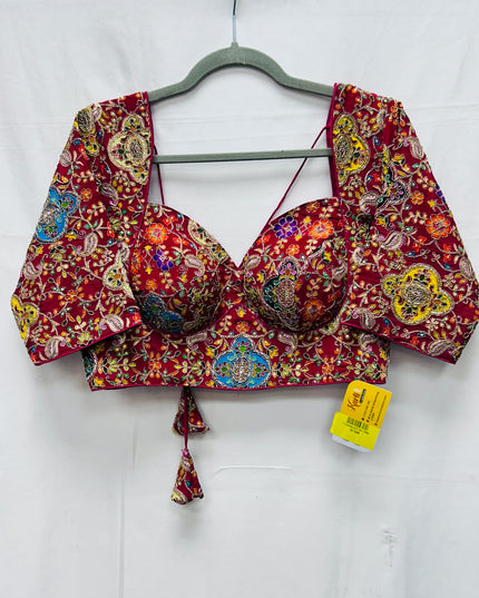 Red Blouse with embroidery work