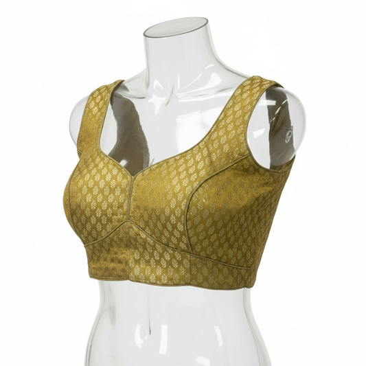 Gold blouse by Kurti Connection USA