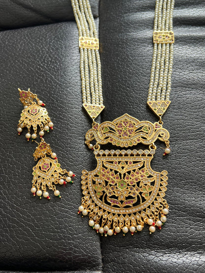 Jadau haar : long necklace by Kurti Connection USA