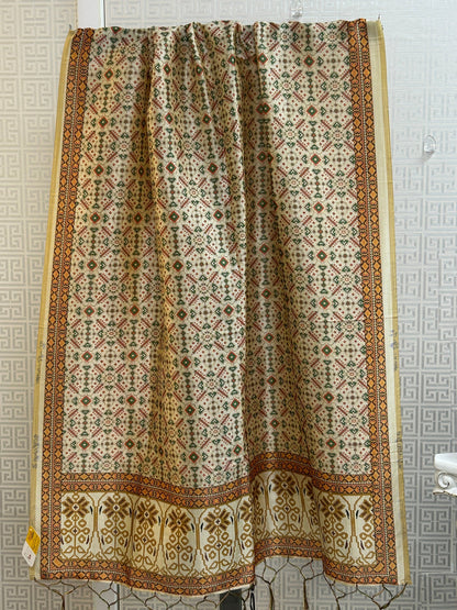 Silk dupatta : digital print by Kurti Connection USA