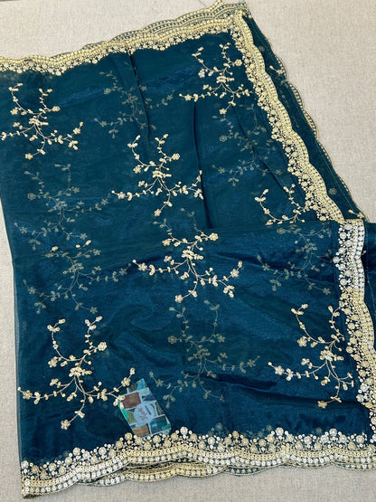 Fancy net dupatta: full size by Kurti Connection USA