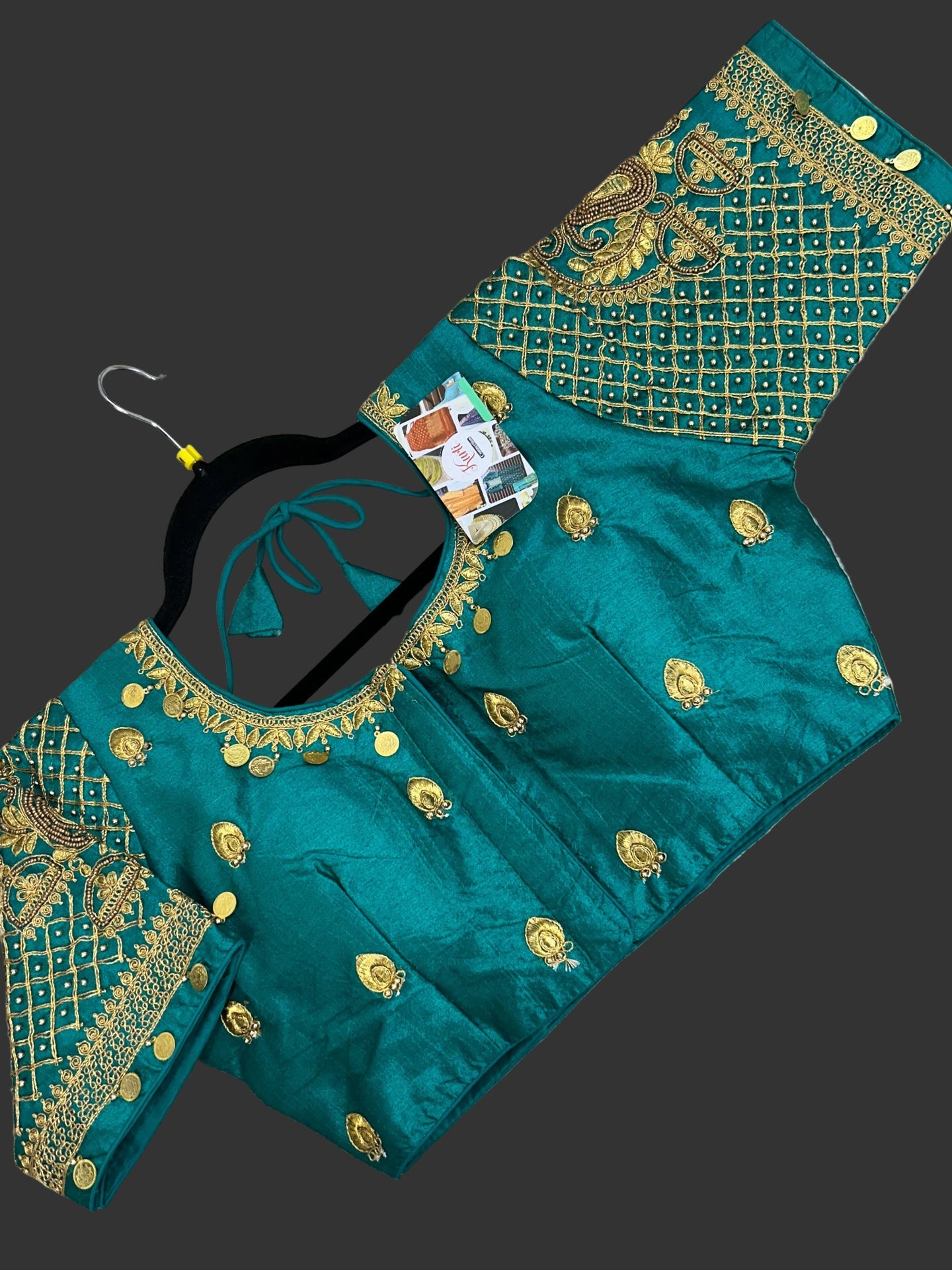 Cotton silk blouse by Kurti Connection USA