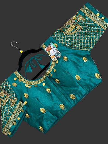 Cotton silk blouse by Kurti Connection USA