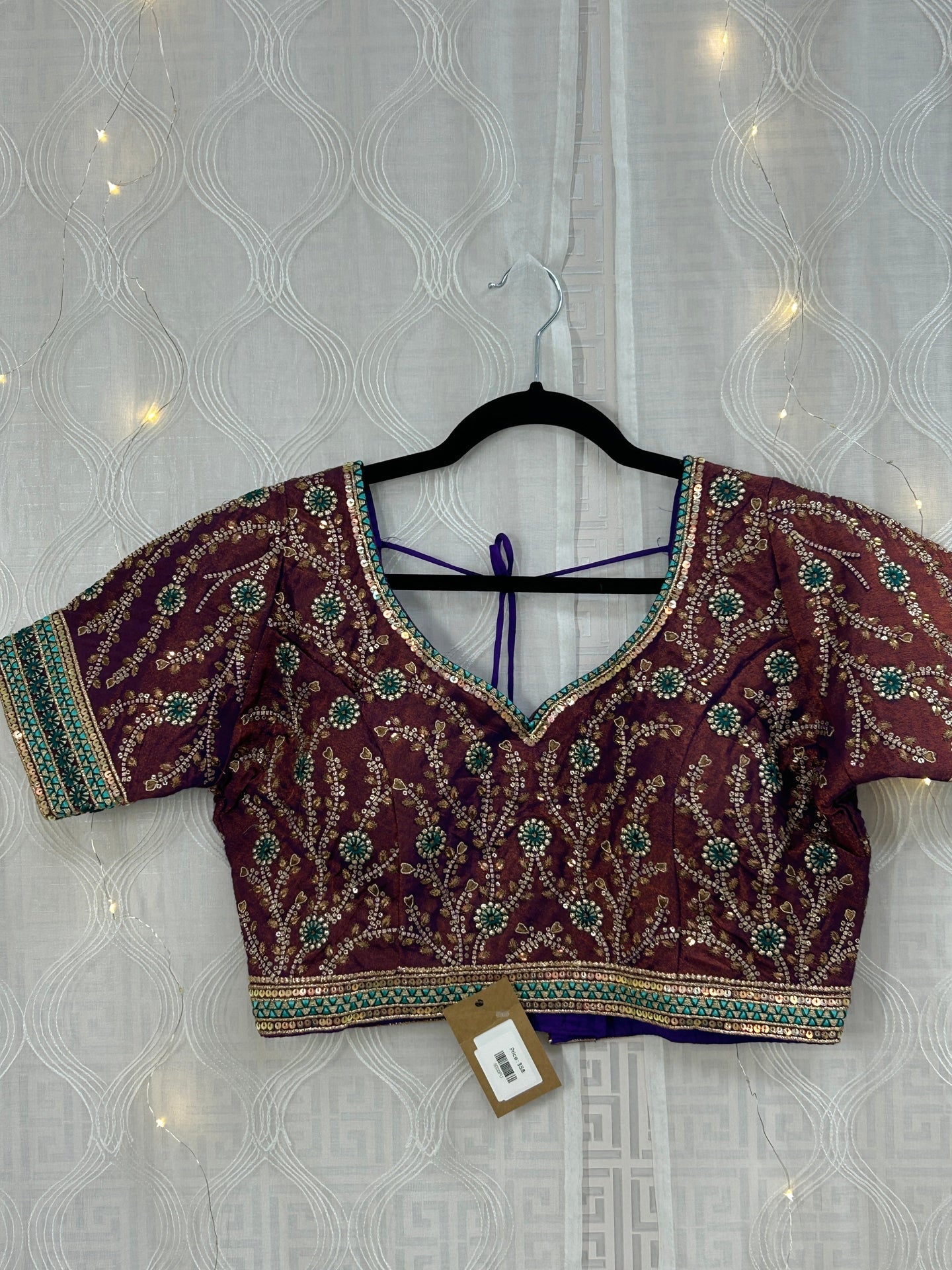 Heavy embroidery work blouse by Kurti Connection USA