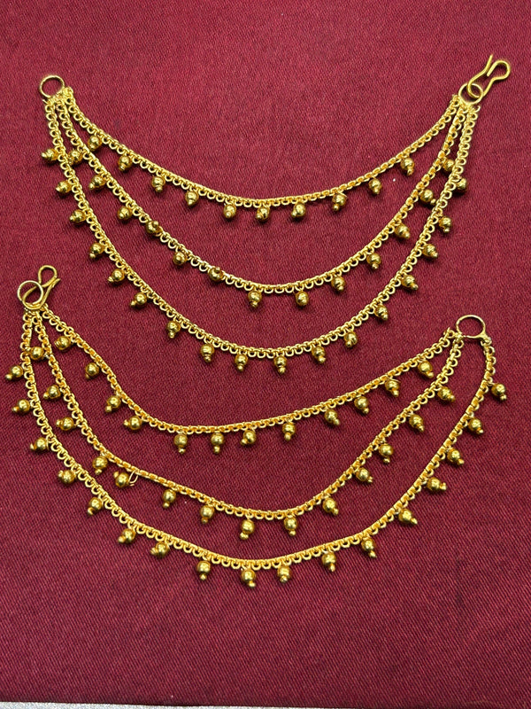 Kaan chain : support chain for earrings by Kurti Connection USA