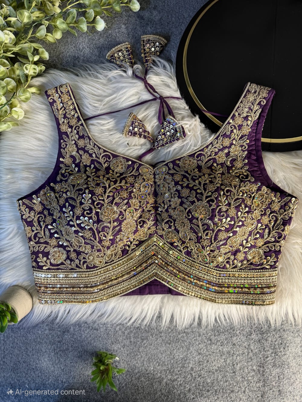 Heavy work blouse / readymade blouse by Kurti Connection USA