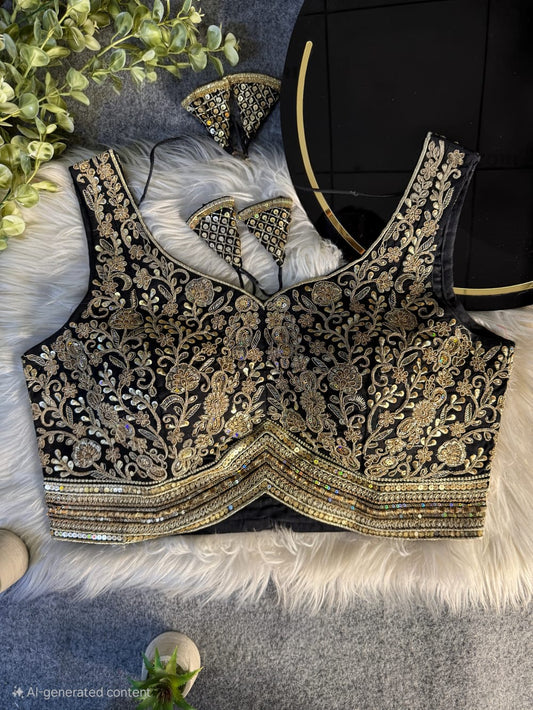 Heavy work blouse / readymade blouse by Kurti Connection USA