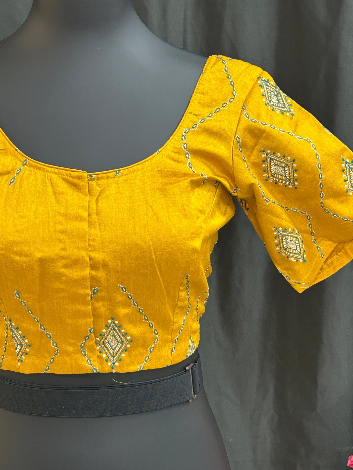 Raw silk blouse by Kurti Connection USA
