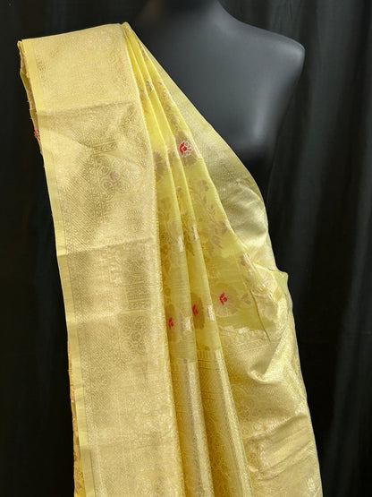 Linen cotton saree by Kurti Connection USA