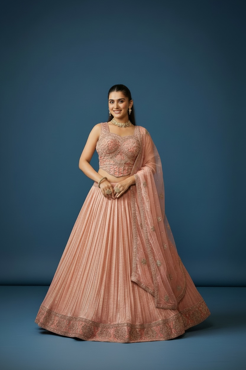 Tissue silk Lehenga choli set