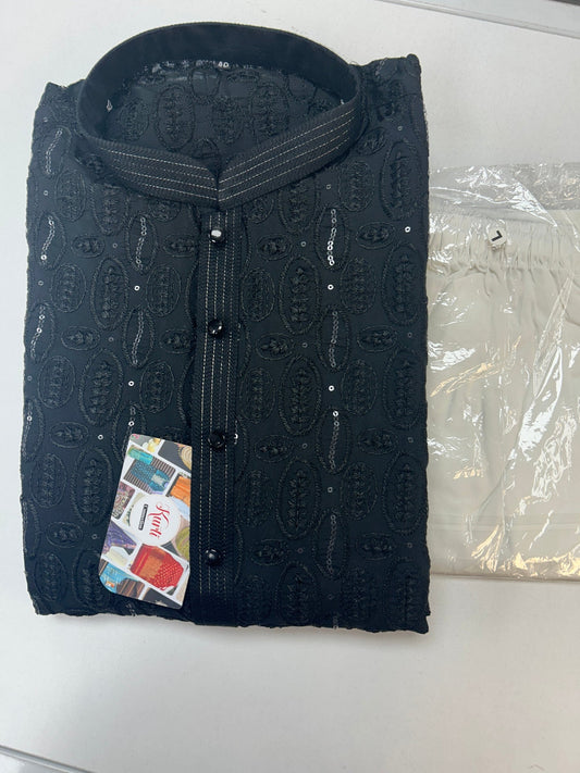 Black kurta set