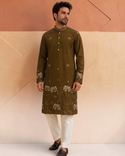 Soft silk Kurta set for men