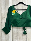 Green long sleeve blouse