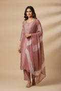 Chanderi silk salwar suit