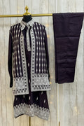 Purple Half jacket kurta set / sherwani