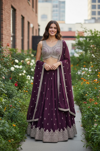 Party wear lehenga Choli set by Kurti Connection USA