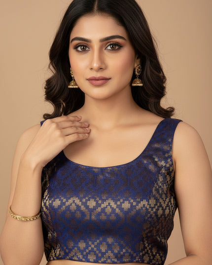 Jacquard silk blouse