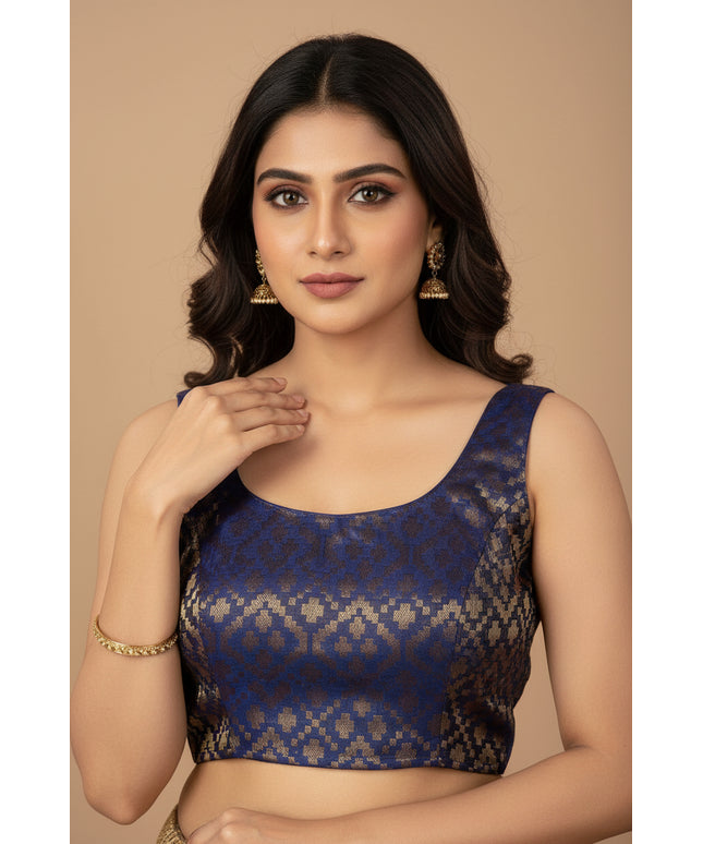 Jacquard silk blouse