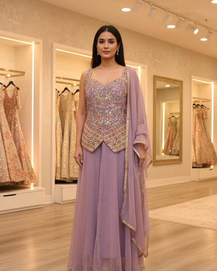 Indo western sharara set