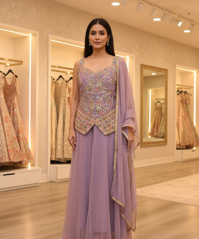 Indo western sharara set