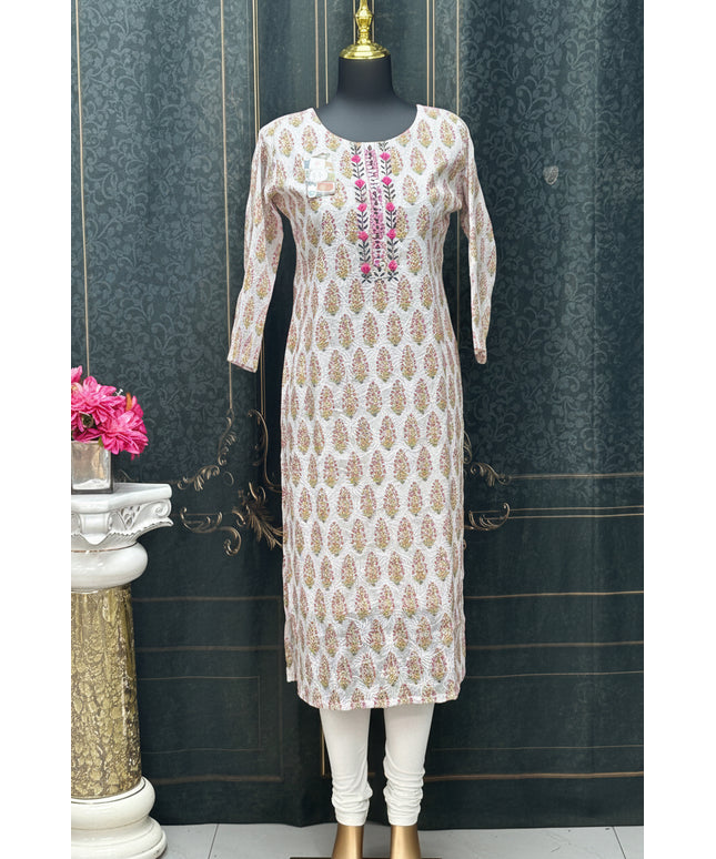 Cotton chikankari kurti