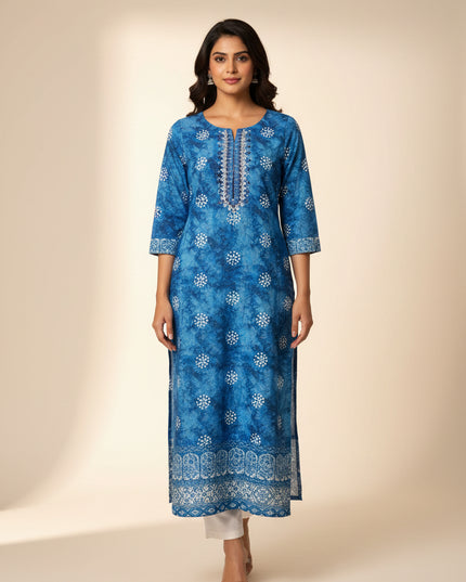 Cotton chikankari kurti