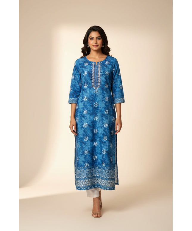 Cotton chikankari kurti