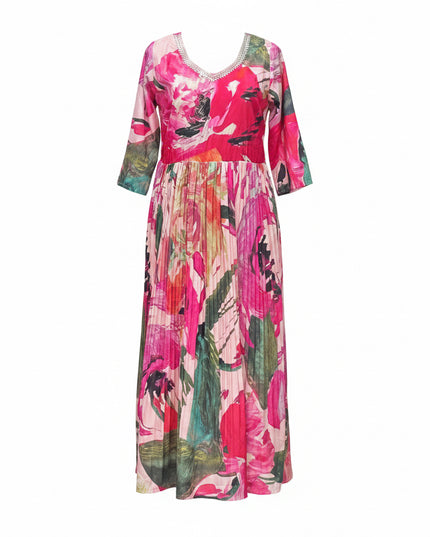 Crape silk long kurti