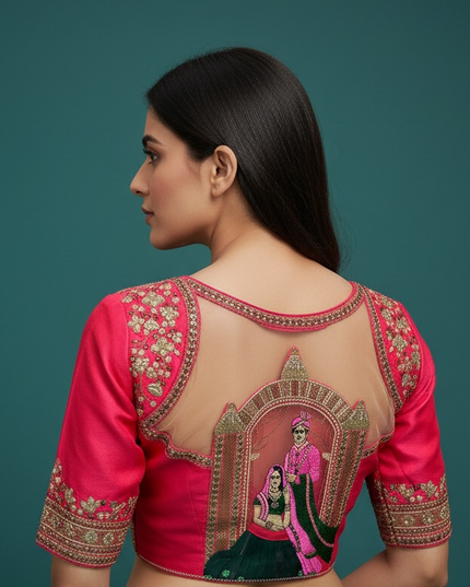 Bridal blouse : dark peach