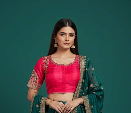 Bridal blouse : dark peach