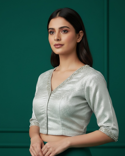 Silver blouse