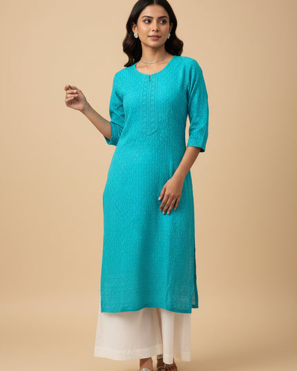 Rayon chikankari kurti