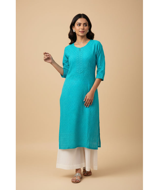 Rayon chikankari kurti