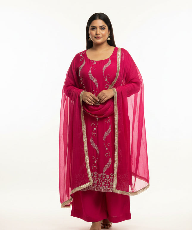 Plus size Kurti set : sharara suit