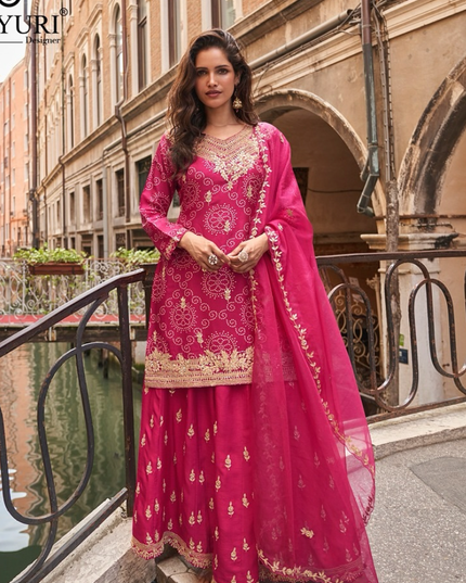 Pink sharara suit